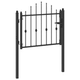 Cancello per recinzione HORST 100 x 75 cm Metallo Nero