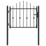 Cancello per recinzione HORST 100 x 75 cm Metallo Nero