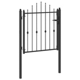 Cancello per recinzione HORST 100 x 100 cm Metallo Nero