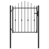 Cancello per recinzione HORST 100 x 100 cm Metallo Nero