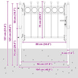 Cancello per recinzione HORST 100 x 75 cm Metallo Nero