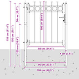 Cancello per recinzione HORST 100 x 100 cm Metallo Nero