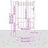 Cancello per recinzione HORST 100 x 150 cm Metallo Nero