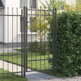 Cancello per recinzione HORST 100 x 175 cm Metallo Nero