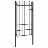 Cancello per recinzione HORST 100 x 175 cm Metallo Nero