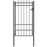 Cancello per recinzione HORST 100 x 175 cm Metallo Nero