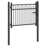 Cancello per recinzione HORST 100 x 75 cm Metallo Nero
