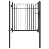Cancello per recinzione HORST 100 x 100 cm Metallo Nero