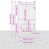 Cancello per recinzione HORST 100 x 175 cm Metallo Nero