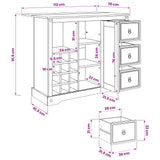 VidaXL Stoccaggio in cucina con porta Cera di Miele 112 x 70 x 91,5 cm