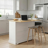 VidaXL Stoccaggio in cucina Bianco e Cera di Miele 112 x 70 x 91,5 cm