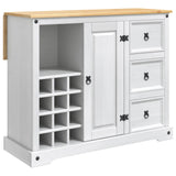 VidaXL Stoccaggio in cucina Bianco e Cera di Miele 112 x 70 x 91,5 cm