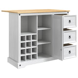 VidaXL Stoccaggio in cucina Bianco e Cera di Miele 112 x 70 x 91,5 cm
