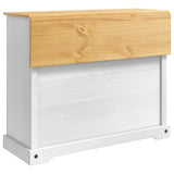 VidaXL Stoccaggio in cucina Bianco e Cera di Miele 112 x 70 x 91,5 cm