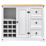 VidaXL Stoccaggio in cucina Bianco e Cera di Miele 112 x 70 x 91,5 cm