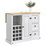 VidaXL Stoccaggio in cucina Bianco e Cera di Miele 112 x 70 x 91,5 cm