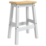 VidaXL Sgabello da bar 2 pcs Bianco e Cera di Miele 44 x 30 x 63 cm