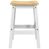 VidaXL Sgabello da bar 2 pcs Bianco e Cera di Miele 44 x 30 x 63 cm