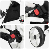 Carrello da golf Nero e Bianco 100 x 69 x 114 cm Alluminio
