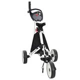 Carrello da golf Nero e Bianco 100 x 69 x 114 cm Alluminio