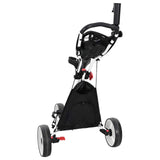 Carrello da golf Nero e Bianco 100 x 69 x 114 cm Alluminio