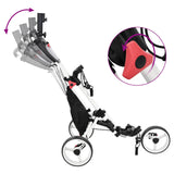 Carrello da golf Nero e Bianco 100 x 69 x 114 cm Alluminio