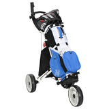 Carrello da golf Nero e Bianco 100 x 69 x 114 cm Alluminio