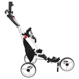 Carrello da golf Nero e Bianco 100 x 69 x 114 cm Alluminio