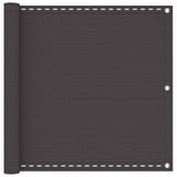Schermo da balcone Antracite 75 x 1200 cm HDPE e alluminio