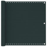 Schermo da balcone Verde Scuro 120 x 700 cm HDPE e alluminio