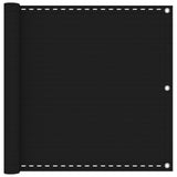 Schermo da balcone Nero 90 x 1000 cm HDPE e alluminio