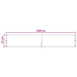 Schermo da balcone Beige 75 x 1200 cm HDPE e alluminio