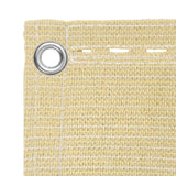 Schermo da balcone Beige 120 x 700 cm HDPE e alluminio