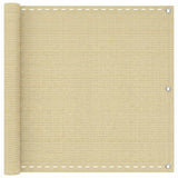 Schermo da balcone Beige 120 x 700 cm HDPE e alluminio
