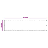 Schermo da balcone Grigio Chiaro 90 x 400 cm HDPE e alluminio