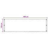 Schermo da balcone Grigio Chiaro 120 x 400 cm HDPE e alluminio