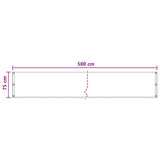 Schermo da balcone Sabbia 75 x 500 cm HDPE e alluminio