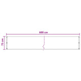 Schermo da balcone Sabbia 75 x 600 cm HDPE e alluminio