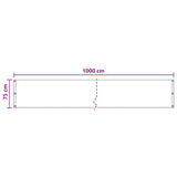 Schermo da balcone Sabbia 75 x 1000 cm HDPE e alluminio