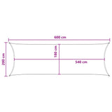 Telo Ombra Giallo 2 x 6 m HDPE