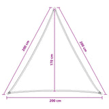 Telo Ombra Rosso 2 x 2 x 2 m HDPE