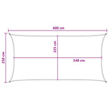 Telo Ombra Nero 2,5 x 6 m HDPE