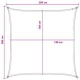 Telo Ombra Grigio chiaro e bianco 2 x 2 m HDPE
