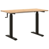 Scrivania Nero e naturale 120 x 60 cm Legno di Quercia Massello