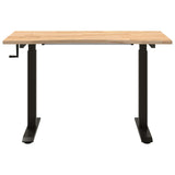 Scrivania Nero e naturale 120 x 60 cm Legno di Quercia Massello