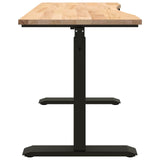 Scrivania Nero e naturale 120 x 60 cm Legno di Quercia Massello