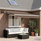 Cornice per Tenda Manuale con LED Tortora 3,5 x 2 m