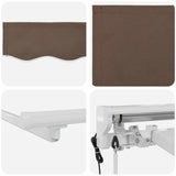 Tenda retrattile Tortora 3 x 2 m Poliestere e Alluminio