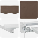 Cornice per Tenda Manuale con LED Tortora 3,5 x 2 m