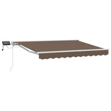 Cornice per Tenda Manuale con LED Tortora 3,5 x 2 m